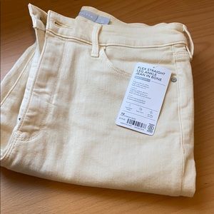 flex straight leg ankle jean in bone